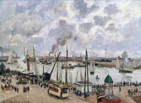 Anse des Pilotes, Le Harvre, Afternoon, Sunny Weather, 1903 by Camille Pissarro Anse des Pilotes, Le Harvre, Afternoon, Sunny Weather, 1903 by Camille Pissarro