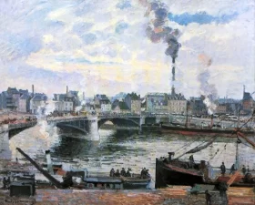 Le Grand-Pont, Rouen 1896 by Camille Pissarro Le Grand-Pont, Rouen 1896 by Camille Pissarro
