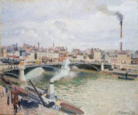 Morning, An Overcast Day, Rouen 1896 by Camille Pissarro Morning, An Overcast Day, Rouen 1896 by Camille Pissarro