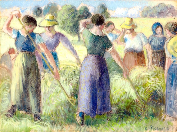 Fenaison 1901 by Camille Pissarro, oil painting reproduction on canvas Fenaison 1901 by Camille Pissarro