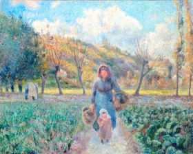 In the Vegetable Garden 1881 by Camille Pissarro In the Vegetable Garden 1881 by Camille Pissarro