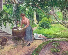 Laveuse dans le jardin d'Eragny 1899 by Camille Pissarro Laveuse dans le jardin d'Eragny 1899 by Camille Pissarro
