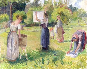 Les Laveuses à Éragny, Esquisse 1901 by Camille Pissarro Les Laveuses à Éragny, Esquisse 1901 by Camille Pissarro