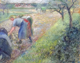 Travailleurs des champs, Pontoise 1880 by Camille Pissarro Travailleurs des champs, Pontoise 1880 by Camille Pissarro