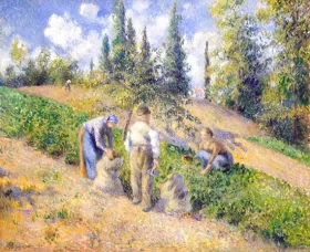 The Harvest, Pontoise 1881 by Camille Pissarro The Harvest, Pontoise 1881 by Camille Pissarro