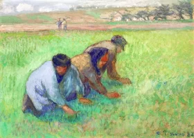 Les Sarcleurs 1882 by Camille Pissarro Les Sarcleurs 1882 by Camille Pissarro