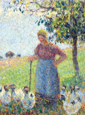 La Gardeuse d'oies, 1890 by Camille Pissarro La Gardeuse d'oies, 1890 by Camille Pissarro