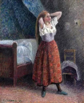 Femme se coiffant, 1894 by Camille Pissarro Femme se coiffant, 1894 by Camille Pissarro