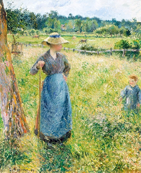 La Forrajera, 1884 by Camille Pissarro, oil painting reproduction on canvas La forrajera, 1884 by Camille Pissarro