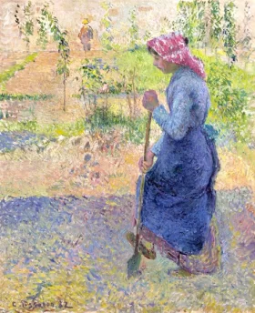 Paysanne Bêchant 1882 by Camille Pissarro Paysanne Bêchant 1882 by Camille Pissarro