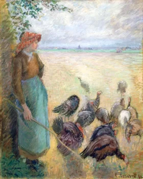 Turkey Girl 1884 by Camille Pissarro Turkey Girl 1884 by Camille Pissarro