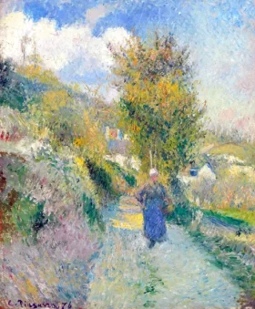 Chemin de Pontoise, Auvers-sur-Oise 1876 by Camille Pissarro Chemin de Pontoise, Auvers-sur-Oise 1876 by Camille Pissarro