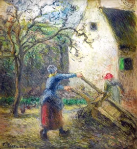Femme Vidant Une Brouette 1880 by Camille Pissarro Femme Vidant Une Brouette 1880 by Camille Pissarro