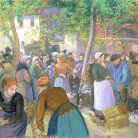 Poultry Market at Gisors 1885 by Camille Pissarro Poultry Market at Gisors 1885 by Camille Pissarro