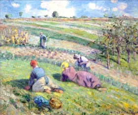 Sarcleurs Dans les Champs, Pontoise 1875 by Camille Pissarro Sarcleurs Dans les Champs, Pontoise 1875 by Camille Pissarro