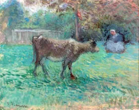 La Vachere by Camille Pissarro La Vachere by Camille Pissarro