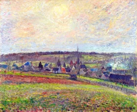 The Village of Éragny 1885 by Camille Pissarro The Village of Éragny 1885 by Camille Pissarro