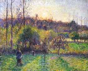 Sunrise at Éragny 1894 by Camille Pissarro Sunrise at Éragny 1894 by Camille Pissarro