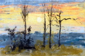 Coucher de Soleil by Camille Pissarro Coucher de Soleil by Camille Pissarro
