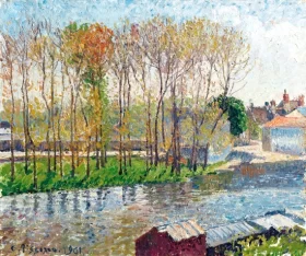 Bords Du Loing à Moret 1901 by Camille Pissarro Bords Du Loing à Moret 1901 by Camille Pissarro