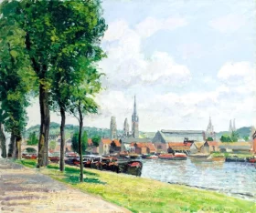 Le Cours-La-Reine, La Cathédrale Notre-Dame, Rouen 1898 by Camille Pissarro Le Cours-La-Reine, La Cathédrale Notre-Dame, Rouen 1898 by Camille Pissarro