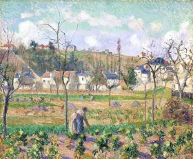 The Garden at Maubuisson, Pontoise, and Mother Bellette 1882 by Camille Pissarro The Garden at Maubuisson, Pontoise, and Mother Bellette 1882 by Camille Pissarro