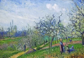 Flowering orchard 1871 by Camille Pissarro