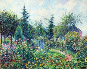 Jardin et poulailler chez Octave Mirbeau, Les Damps 1892 by Camille Pissarro Jardin et poulailler chez Octave Mirbeau, Les Damps 1892 by Camille Pissarro