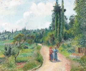 La Route d’Osny 1883 by Camille Pissarro La Route d’Osny 1883 by Camille Pissarro