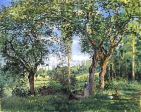 Le Repos Sous les Arbres, 1872 by Camille Pissarro