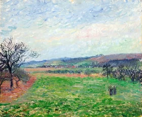 LES COTEAUX DE GISORS, TEMPS GRIS 1885 by Camille Pissarro