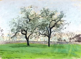 Les Pommiers, Pontoise 1872 by Camille Pissarro Les Pommiers, Pontoise 1872 by Camille Pissarro