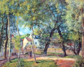 Paysage a Osny Pres de L’abreuvoir 1883 by Camille Pissarro Paysage a Osny Pres de L’abreuvoir 1883 by Camille Pissarro