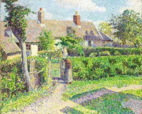 Peasants' houses, Eragny 1887 by Camille Pissarro
