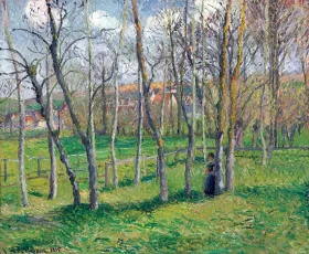 Prairie de Bazincourt 1885 by Camille Pissarro Prairie de Bazincourt 1885 by Camille Pissarro