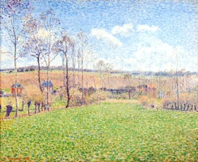 Printemps à Éragny, 1886 by Camille Pissarro