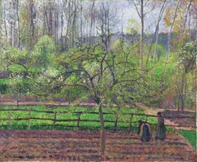 Printemps, temps gris, Éragny 1895 by Camille Pissarro