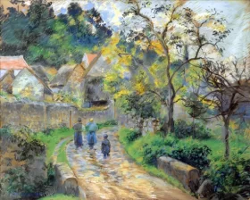 Rue de Village à Auvers, 1880 by Camille Pissarro