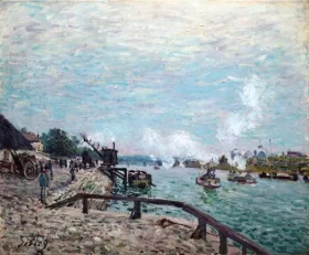 Seine at Grenelle 1878 by Camille Pissarro Seine at Grenelle 1878 by Camille Pissarro
