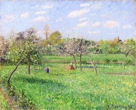 Spring, Morning, Cloudy, Eragny 1900 by Camille Pissarro