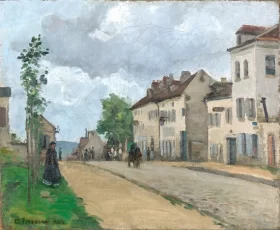 Street in Pontoise (Rue de Gisors) 1868 by Camille Pissarro