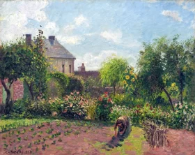 The Artist's Garden at Eragny 1898 by Camille Pissarro