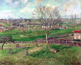 The Field and the Great Walnut Tree in Winter, Eragny 1885 by Camille Pissarro