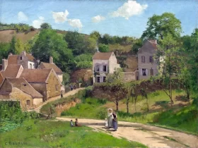 The Hermitage at Pontoise 1867 by Camille Pissarro