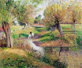 The trough, in Eragny. 1895 by Camille Pissarro
