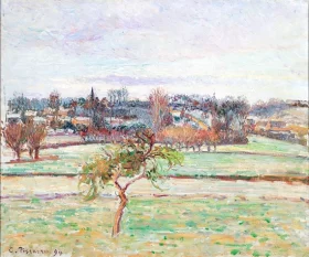 View From the Artist’s Studio at Éragny 1894 by Camille Pissarro View From the Artist’s Studio at Éragny 1894 by Camille Pissarro