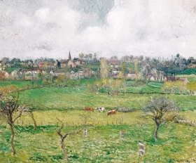 Vue de Bazincourt 1884 by Camille Pissarro Vue de Bazincourt 1884 by Camille Pissarro