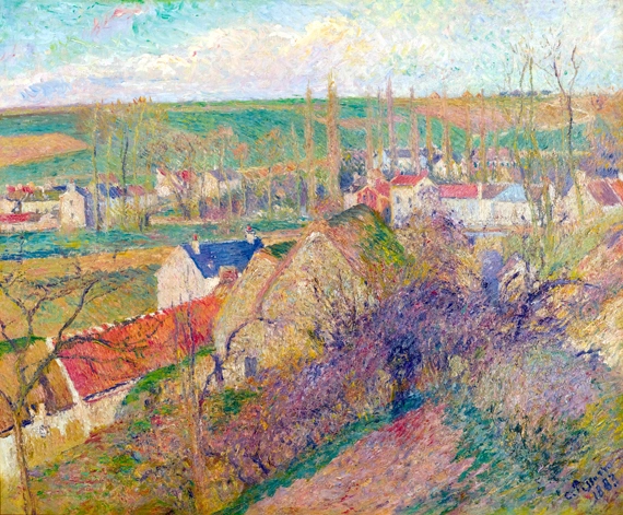 Vue Sur le Village D’osny 1883 by Camille Pissarro