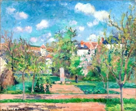 Garden in Full Sunlight 1876 by Camille Pissarro Garden in Full Sunlight 1876 by Camille Pissarro