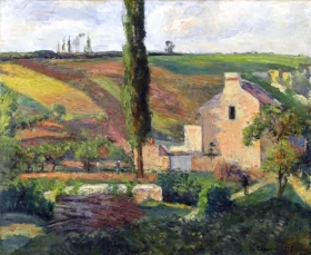 La Côte des Mathurins à L'hermitage, Pontoise, 1876 by Camille Pissarro La Côte des Mathurins à L'hermitage, Pontoise, 1876 by Camille Pissarro